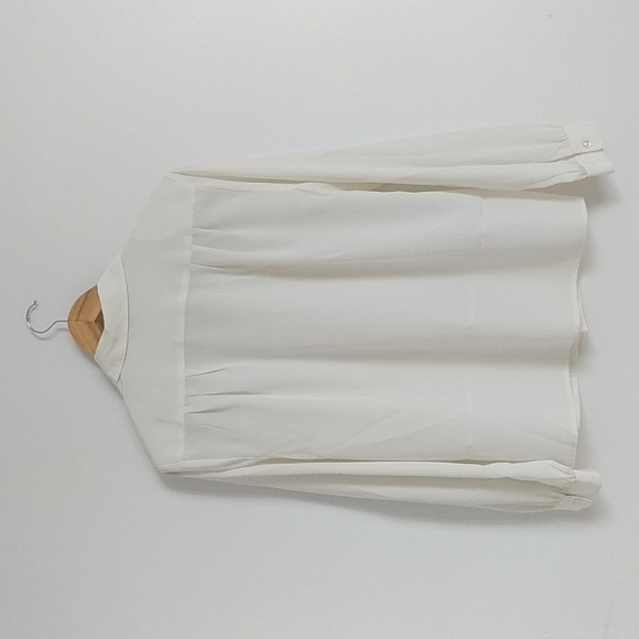 Vintage Elite International White Sheer Blouse — Made in Korea - Picture 2 of 8